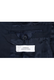 Versace Collection 100% Wool Navy Two Button Men's Suit: Picture 8