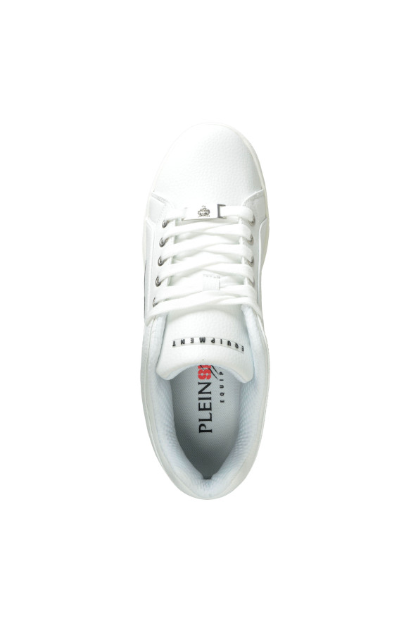 Plein Sport "Julian" White Low Top Fashion Sneakers Shoes: Picture 7