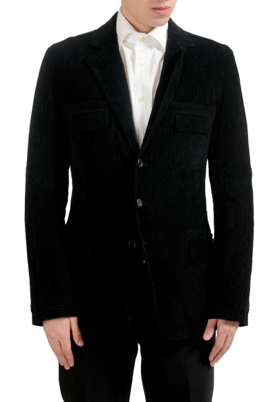 Dolce & Gabbana Men's Black Corduroy Three Button Blazer Sport Coat