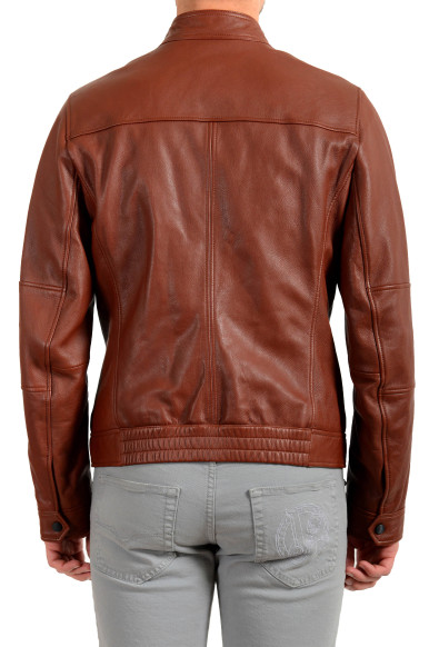 Hugo Boss Men's "Josep" 100% Leather Brown Bomber Jacket: Picture 2