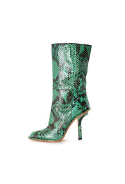 Marni Women's Green Python Skin High Heel Ankle Boots Shoes: Picture 7