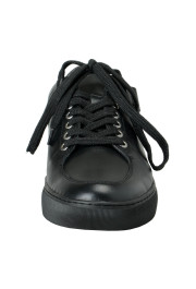 Versace Collection Men's Black Leather Fashion Sneakers Shoes: Picture 8