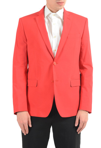 Versace Collection Men's Red Stretch Two Button Blazer Sport Coat