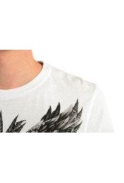 Roberto Cavalli Men's White Graphic Print T-Shirt : Picture 5