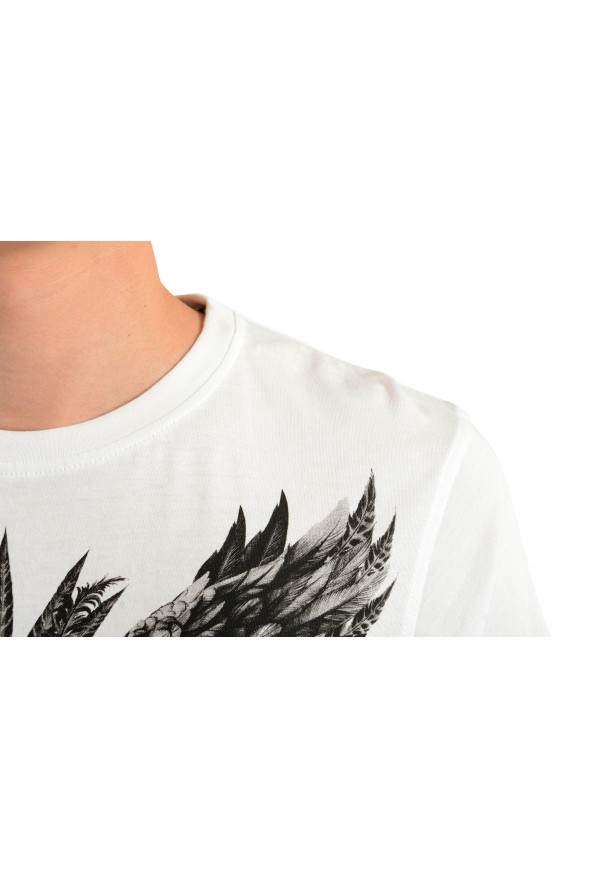 Roberto Cavalli Men's White Graphic Print T-Shirt : Picture 5