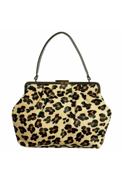 Red Valentino Leopard Printed Pony Hair Women's Clasp Handbag Shoulder Bag