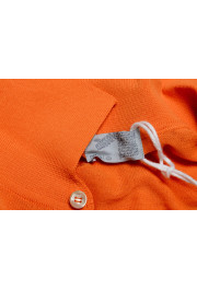 Malo Men's Orange Knitted Short Sleeve Polo Shirt : Picture 5