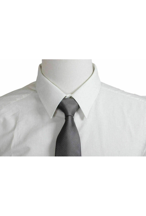 Valentino Light Gray Geometric Print Men's 100% Silk Neck Tie: Picture 2
