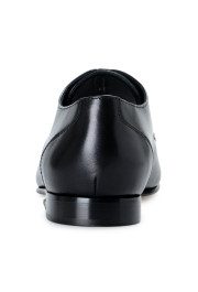 Versace Men's Black Leather Lace Up Oxfords Dress Shoes: Picture 4