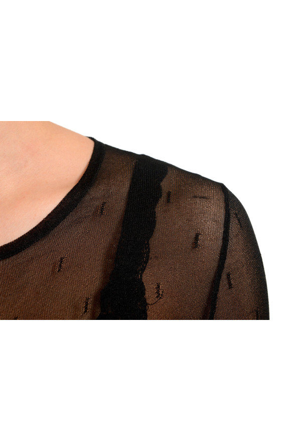 Maison Margiela 1 Black See Through Cropped Women's Blouse Top: Picture 4