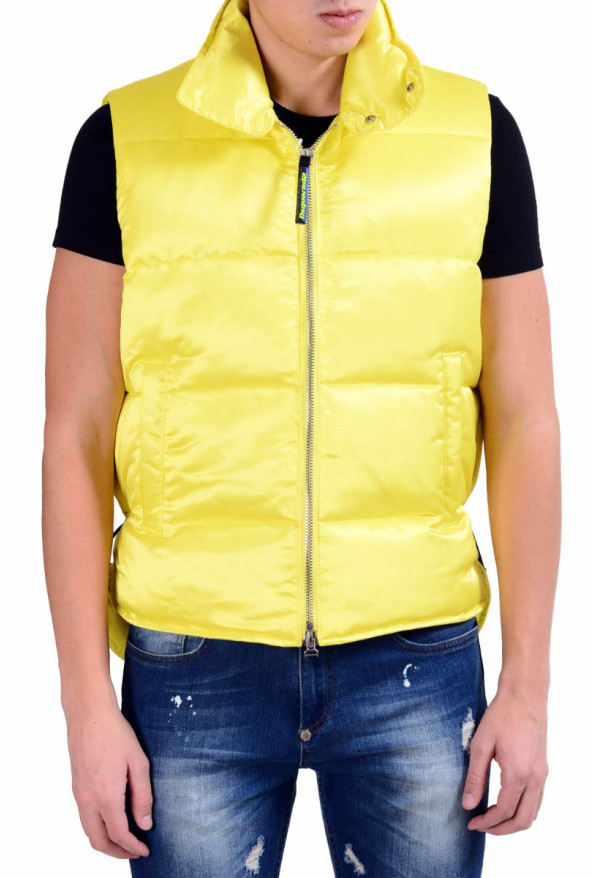 Dsquared2 Men's Bright Yellow Full Zip Down Vest