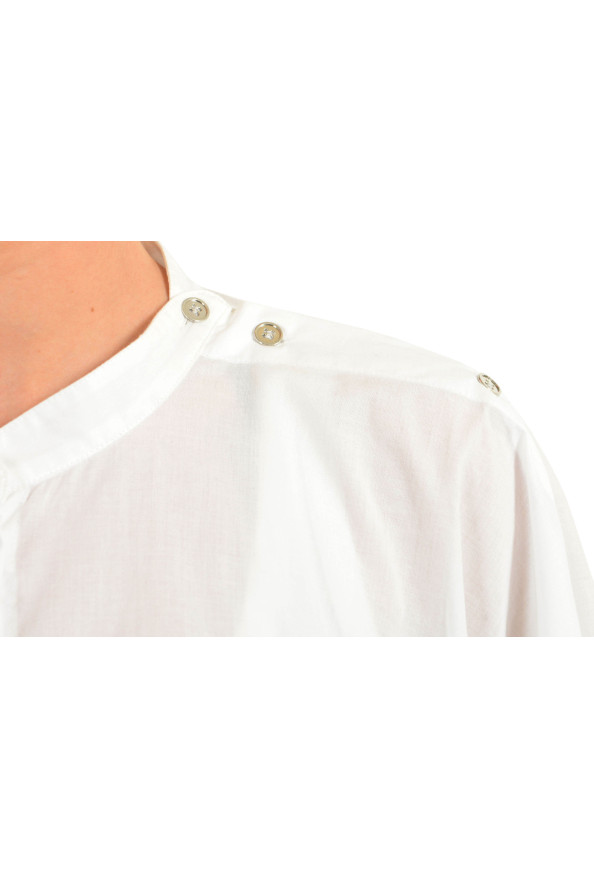 Maison Margiela MM6 Women's White Cape Look Asymmetrical Button Top: Picture 3