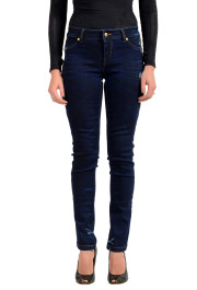 Just Cavalli Women's Distressed Dark Blue Jeggings Jeans 