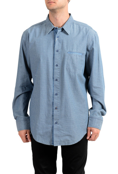 Hugo Boss Men's CieloebuE Geometric Print Long Sleeve Casual Shirt