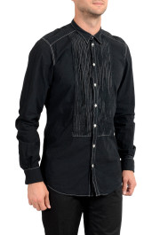 Dolce&Gabbana Men's Black Stretch Long Sleeve Dress Shirt: Picture 4