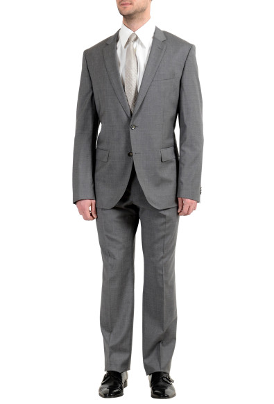 Hugo Boss "Huge6/Genius4" Men's 100% Wool Gray Two Button Suit