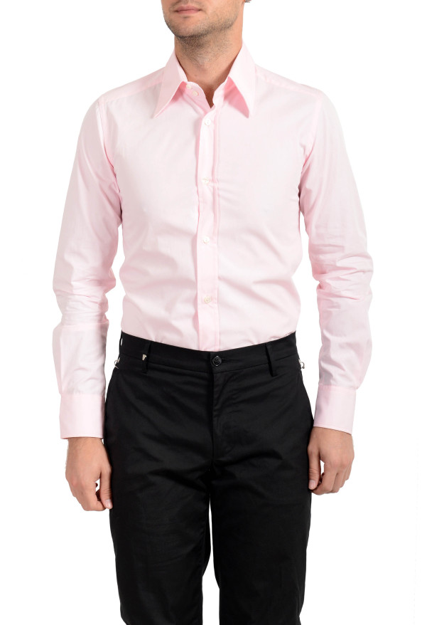 Dolce & Gabbana Men's Pink Button Down Long Sleeve Dress Shirt 