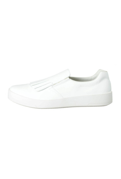 Prada Men's White Leather Casual Slip On Loafers Shoes: Picture 2