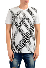 Versace Collection Men's White Graphic Print T-Shirt 