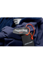 Roberto Cavalli "Sport" Men's Blue Velour Hooded Full Zip Track Suit: Picture 11