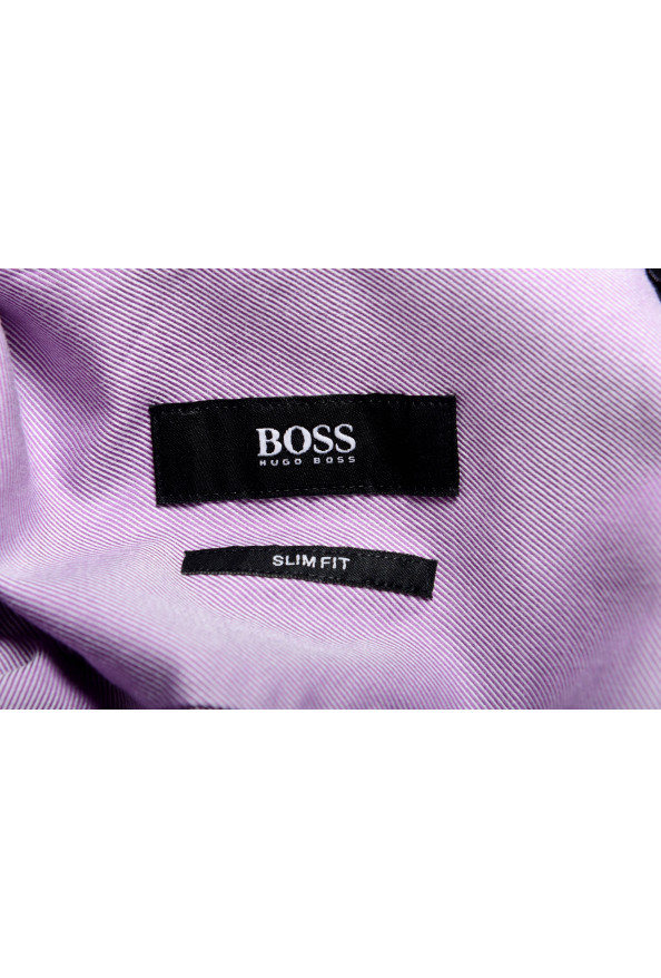 Hugo Boss Men's "Jpakim" Slim Fit Purple Long Sleeve Dress Shirt: Picture 6