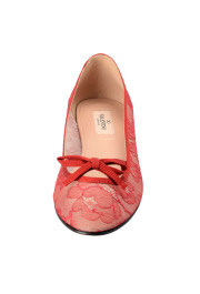 Valentino Garavani Women's Red Vintage Lace Ballerinas Flat Shoes : Picture 7