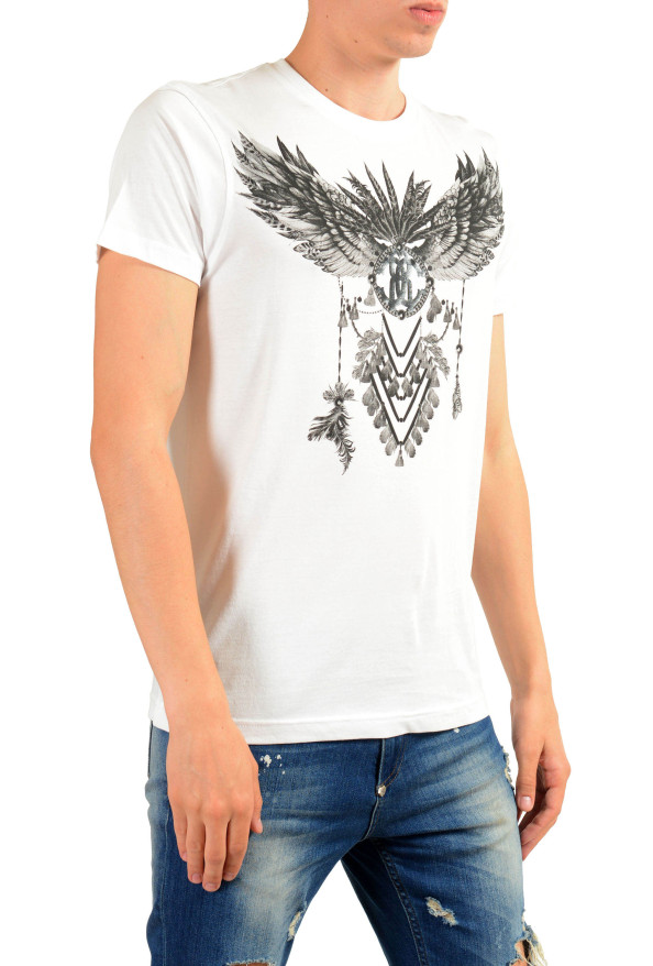 Roberto Cavalli Men's White Graphic Print T-Shirt : Picture 2