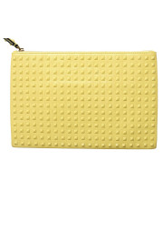 Valentino Garavani Women's Yellow 100% Leather Rockstud Wristlet Clutch Bag: Picture 6