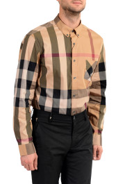 Burberry Men's "THORNABY" Multi-Color Plaid Long Sleeve Shirt : Picture 2