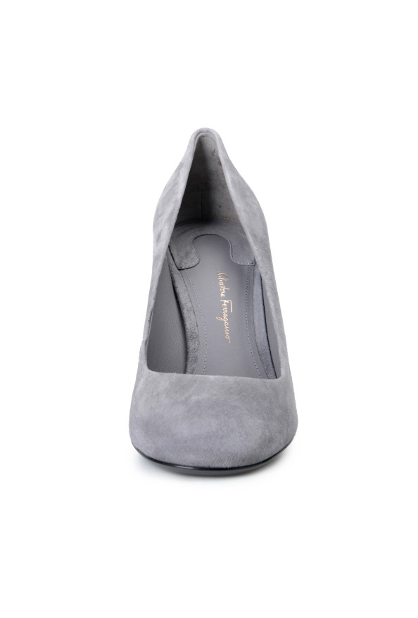 Salvatore Ferragamo Women's Lucca 85 Suede Leather High Heel Pumps Shoes: Picture 5
