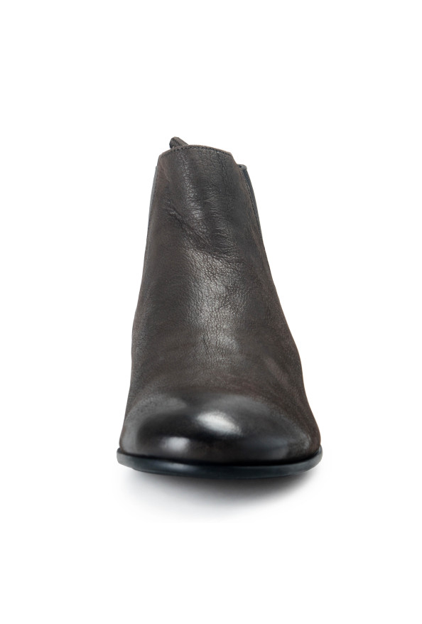 Prada Men's "Carpa Antic" Brown Leather Chelsea Boots Shoes: Picture 3