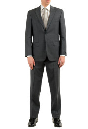 Hugo Boss "Paolini1/Movlo1US" Men's Dark Gray 100% Wool Two Button Suit