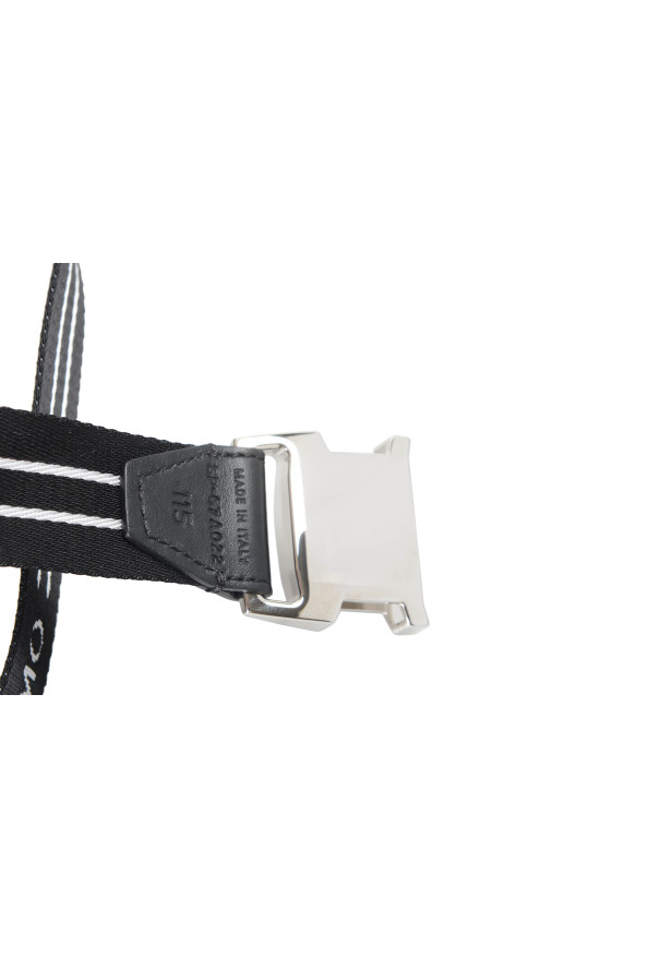 Salvatore Ferragamo Men's Black Canvas Leather Trimmed Belt: Picture 4
