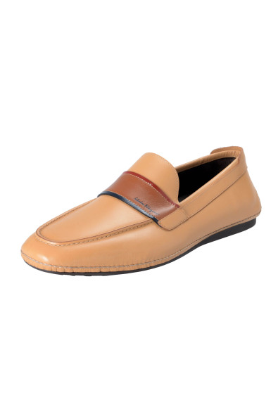 Salvatore Ferragamo Men's "FLORIDA" Light Brown Leather Loafers Slip On Shoes