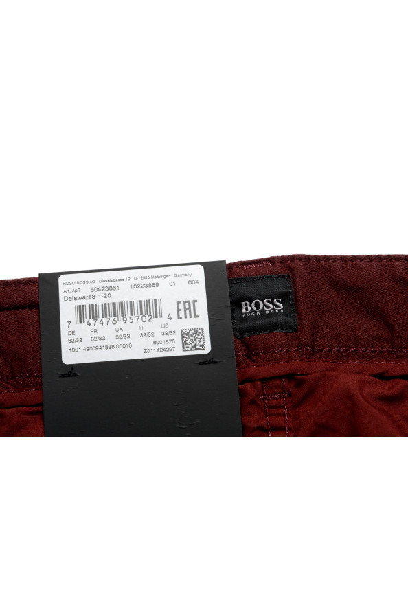 Hugo Boss Men's "Delaware3-1-20" Slim Fit Burgundy Stretch Jeans: Picture 5
