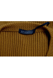 Malo Men's Brown V-Neck Ribbed Sweater: Picture 5