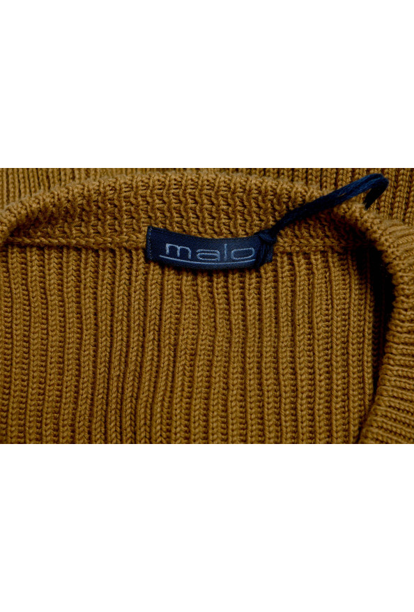 Malo Men's Brown V-Neck Ribbed Sweater: Picture 5