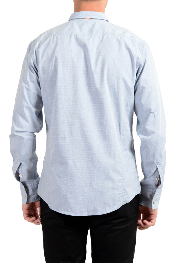 Hugo Boss Men's "EdoslimE" Blue Striped Long Sleeve Casual Shirt: Picture 4