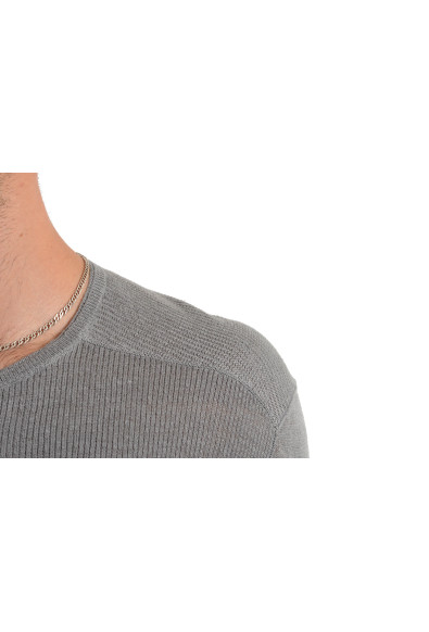 John Varvatos Men's 100% Linen Gray Henley Light Sweater: Picture 2