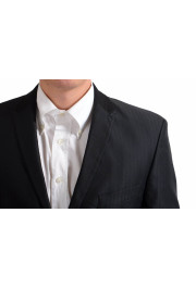 Exte Men's Black Striped Two Button Blazer Sport Coat : Picture 3