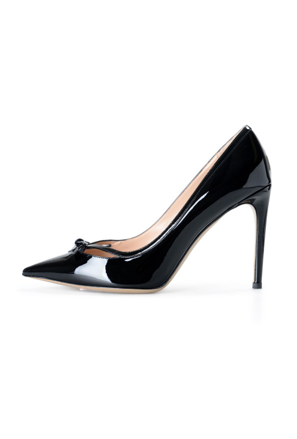 Valentino Women's Black Patent Leather High Heel Classic Pumps Shoes: Picture 2