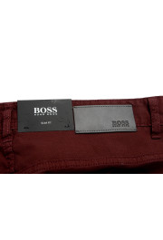 Hugo Boss Men's "Delaware3-1-20" Slim Fit Burgundy Stretch Jeans: Picture 4
