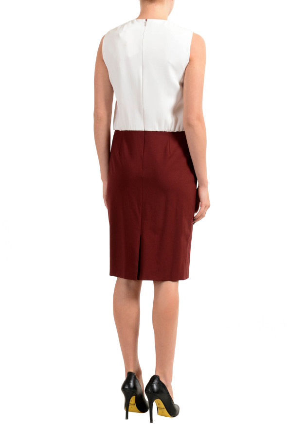 Hugo Boss "Domona" Women's Wool Two Tones Sleeveless Sheath Dress: Picture 3