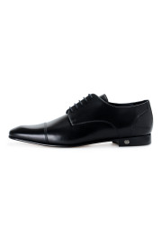 Versace Men's Black Leather Lace Up Oxfords Dress Shoes: Picture 2