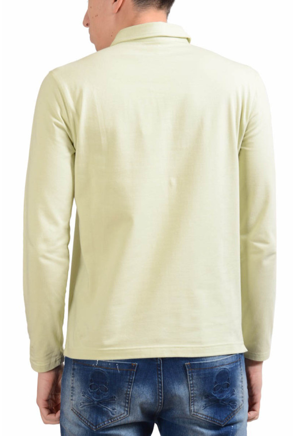 Malo Men's Long Sleeve Olive Green Pocket Polo Shirt: Picture 2