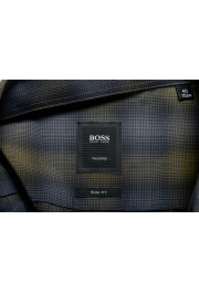 Hugo Boss Men's T-Charli Plaid Slim Fit Long Sleeves Dress Shirt: Picture 6