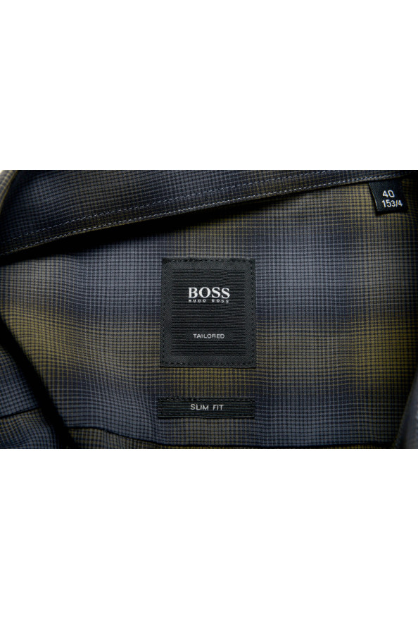 Hugo Boss Men's T-Charli Plaid Slim Fit Long Sleeves Dress Shirt: Picture 6