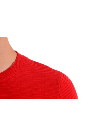 Malo Men's Red Ribbed Crewneck Sweater: Picture 3