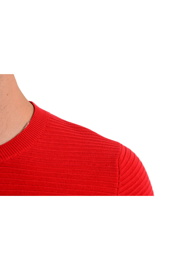 Malo Men's Red Ribbed Crewneck Sweater: Picture 3