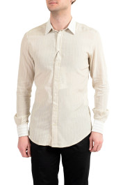 Dolce&Gabbana D&G "Mediure" Men's Beige Long Sleeve Casual Shirt 